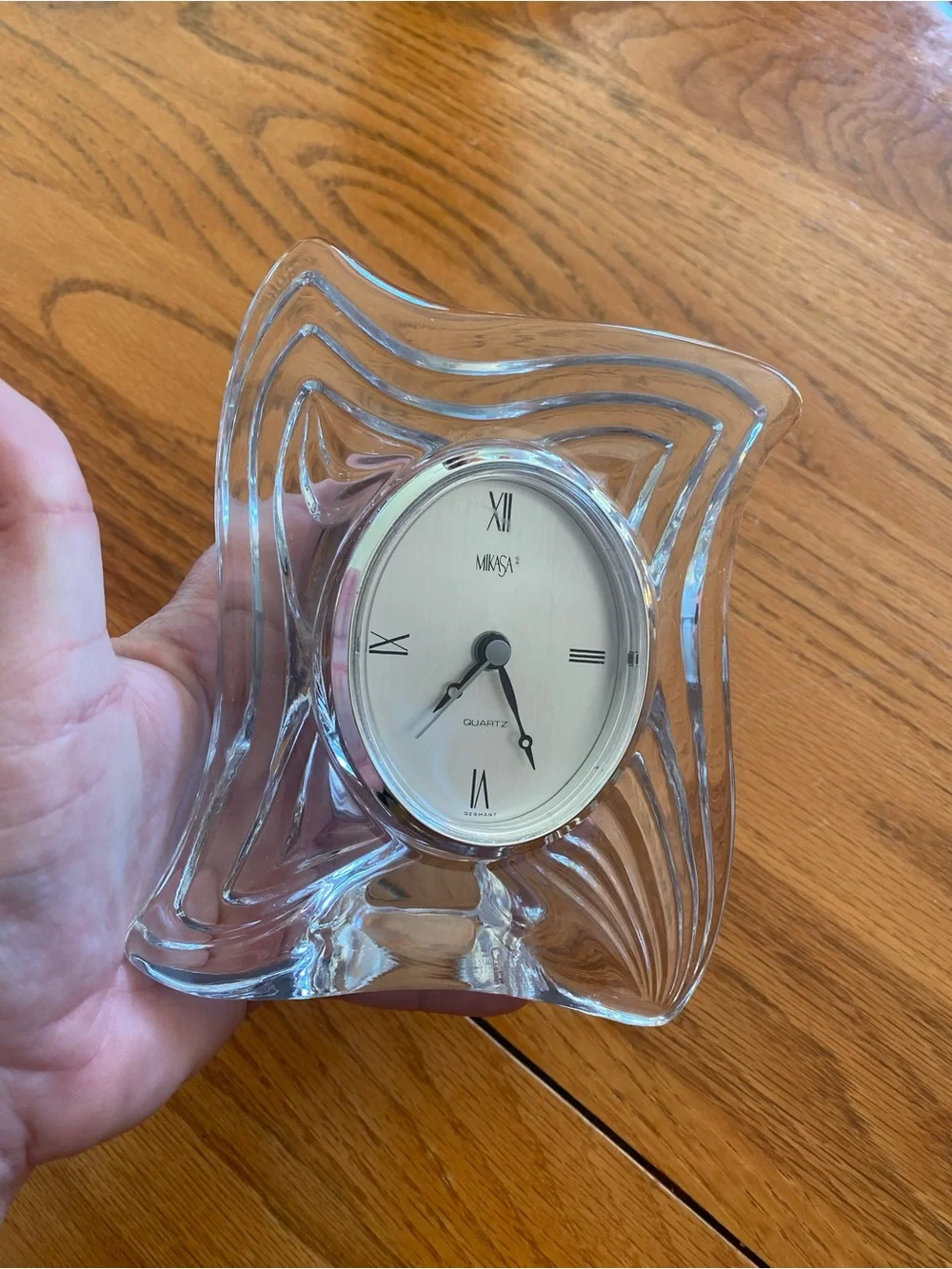 Mikasa “Emotion”  Crystal Table Clock